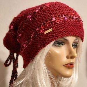 Hand Knits 2 Love Slouch Hat Beanie Cap Tam Designer Boho Shine Christmas Gift